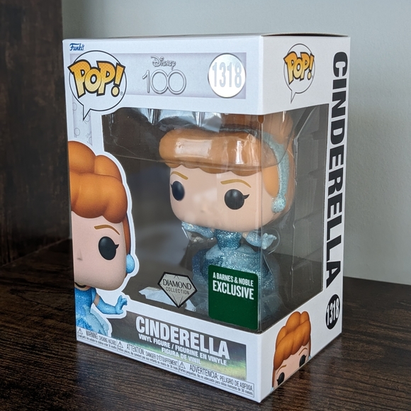 NEW Funko Cinderella Diamond Disney 100 Pop Barnes and Noble Exclusive 1318 - Picture 9 of 11